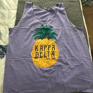 Kappa Delta Comfort Colors Purple Sleeveless Boxy Tank Top